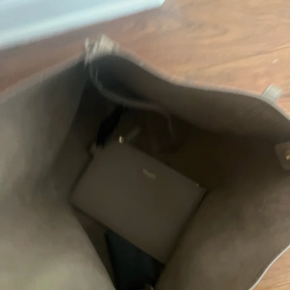 Yves Saint Laurent Taupe Fringe Leather Tote - Picture 3 of 6